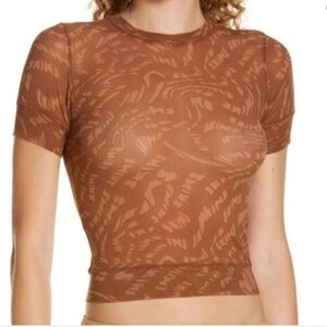 Woman’s skims summer mesh brown shirt